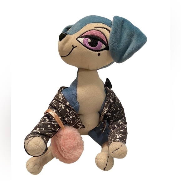 Bratz Petz Blue Puppy Dog Poseable Bendable Limbs Big Eye Plush with Cute Jacket - Picture 4 of 14